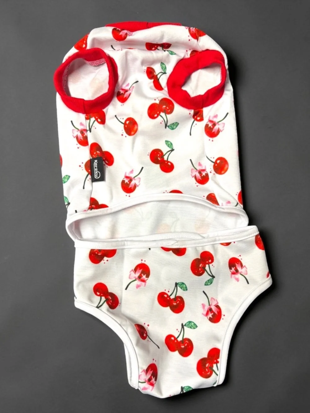 Dog Recovery Suit Small Cherry Print Surgery Onesie NWOT